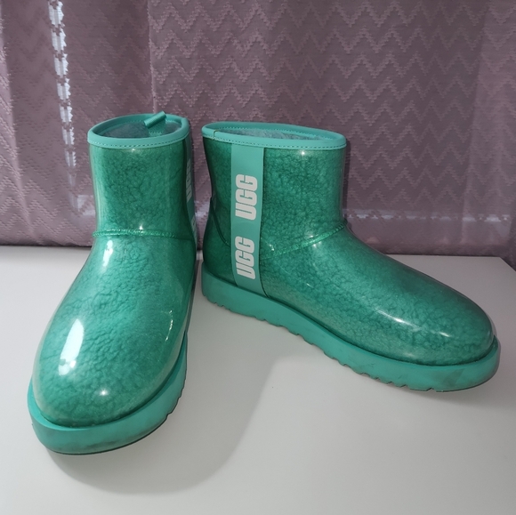 UGG Teal Green Rain Boots - Picture 1 of 11
